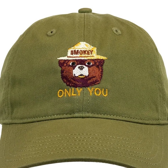 econcious Other - Smokey Bear Organic Cotton Cap Baseball Hat - Green